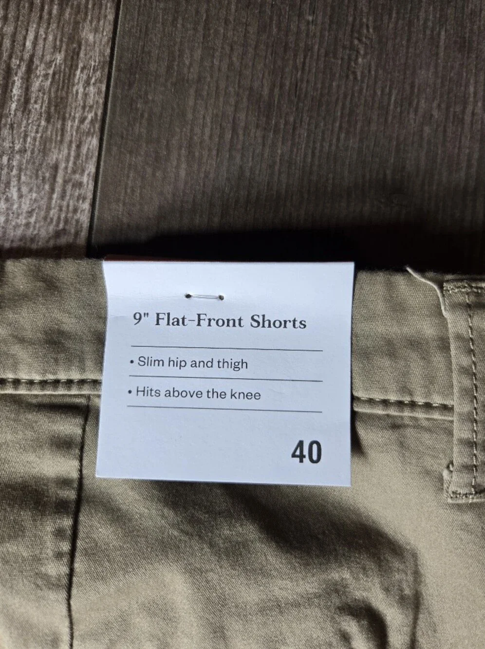 NWT Goodfellow & Co Men’s Light Khaki Flat‑Front Shorts Size 40